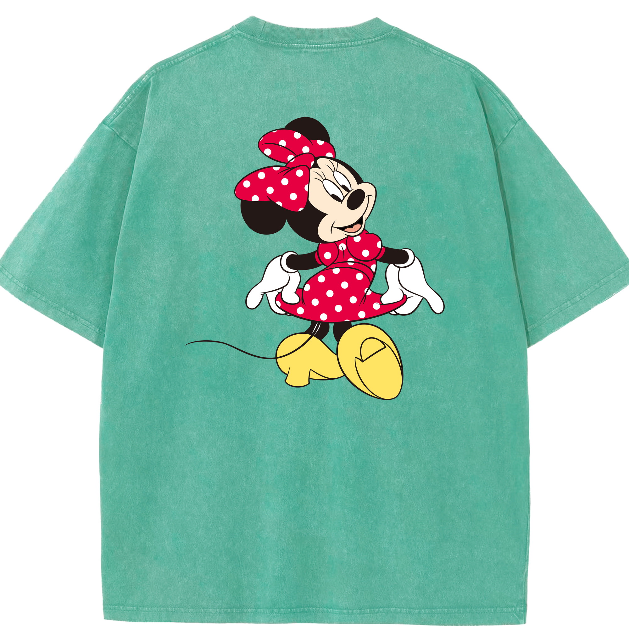 （画像用） ミッキーマウス Mickey Mouse 綿100% ヴィンテージ風 半袖Tシャツ（背面プリント）